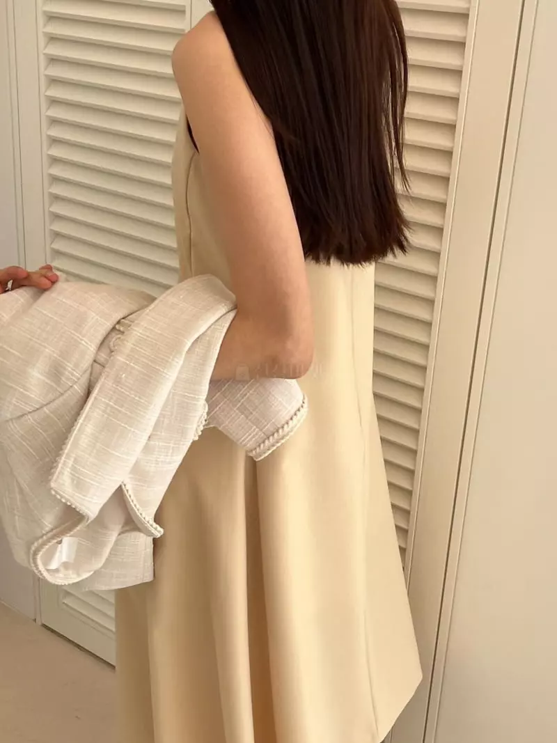 Sllow - Korean Women Fashion - #momslook - Plare Lonf One-piece - 4