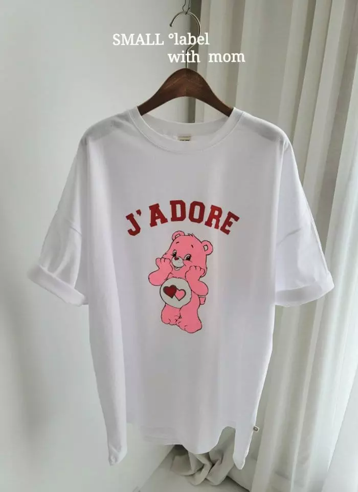 Small Label - Korean Children Fashion - #kidsshorts - Pink Bear Tee - 10