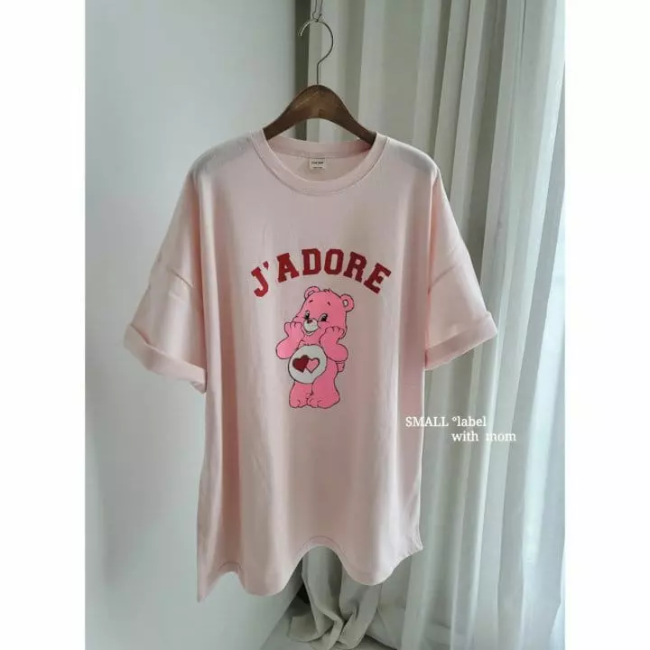 Small Label - Korean Women Fashion - #womensfashion - Pink Bear Tee Mom - 3