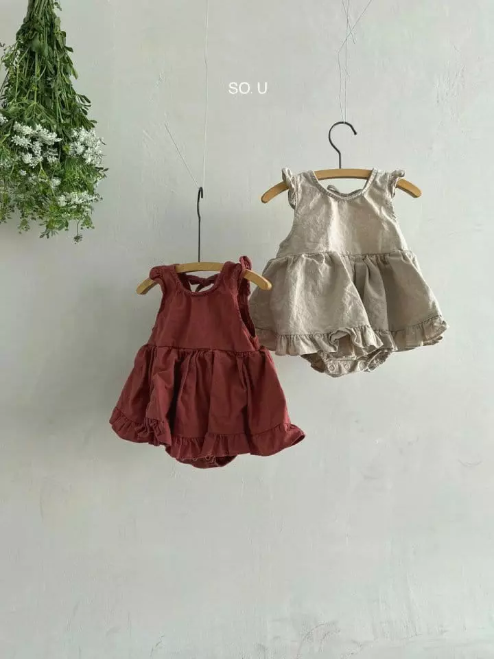 So U - Korean Baby Fashion - #babyboutique - Back Ribbon Wing Bodysuit - 10