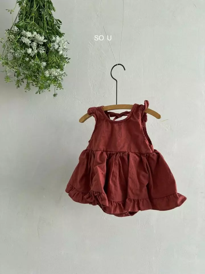 So U - Korean Baby Fashion - #babyboutique - Back Ribbon Wing Bodysuit - 9