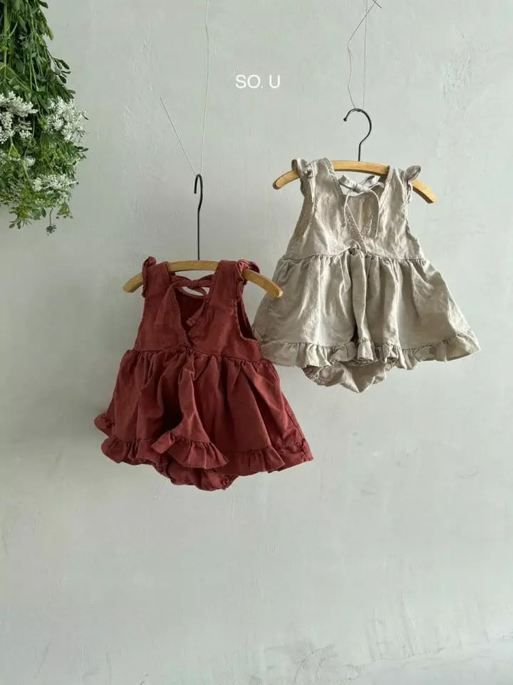 So U - Korean Baby Fashion - #babyboutiqueclothing - Back Ribbon Wing Bodysuit - 11