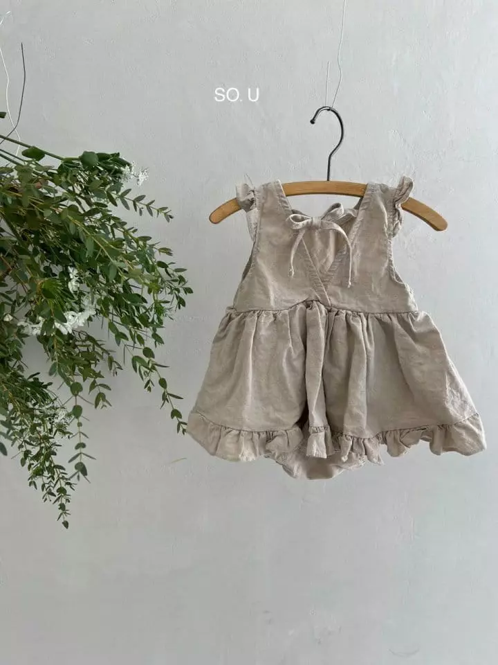 So U - Korean Baby Fashion - #babywear - Back Ribbon Wing Bodysuit - 6