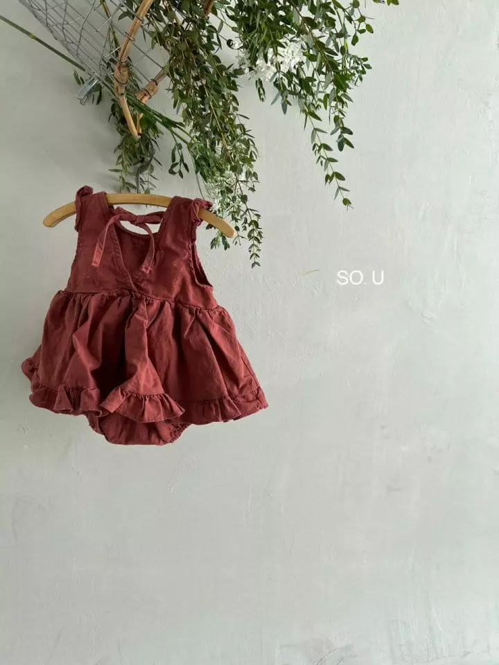 So U - Korean Baby Fashion - #onlinebabyboutique - Back Ribbon Wing Bodysuit - 7