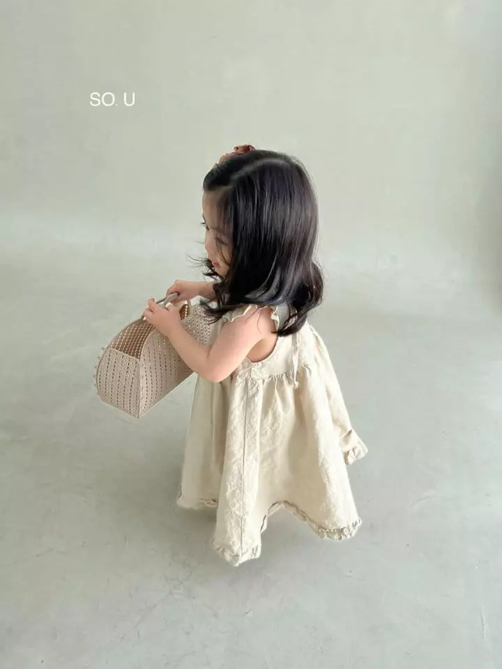 So U - Korean Children Fashion - #Kfashion4kids - Back Ribbon Wing One-piece - 3