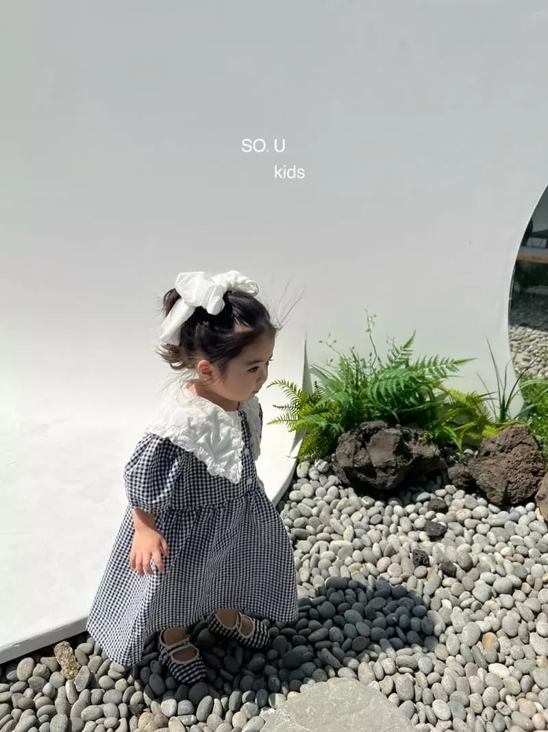 So U - Korean Children Fashion - #Kfashion4kids - Sailor Check One-piece - 6
