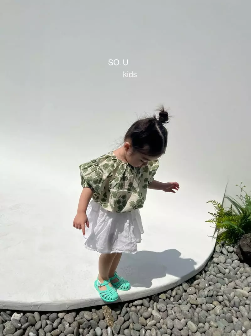 So U - Korean Children Fashion - #kidzfashiontrend - Flower Crop Blouse - 4