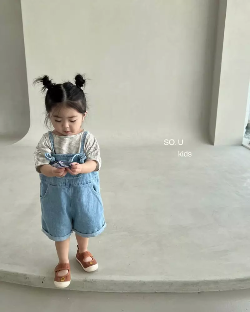 So U - Korean Children Fashion - #Kfashion4kids - Stripes Piping Pocket Tee - 3