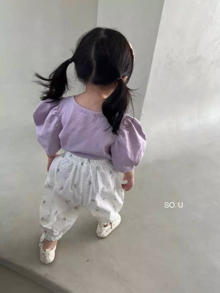 So U - Korean Children Fashion - #childofig - Flower Puff Sleeves Tee - 6