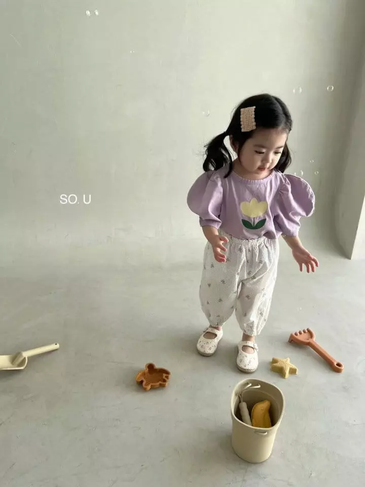 So U - Korean Children Fashion - #childrensboutique - Small Flower Pants - 9