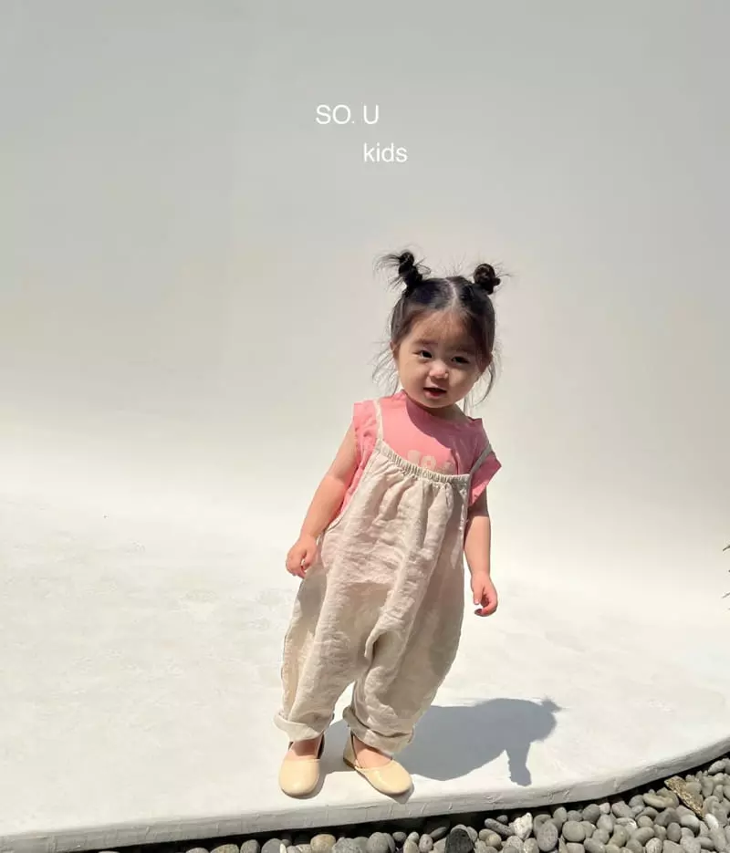 So U - Korean Children Fashion - #childrensboutique - Shrring String Jumpsuit - 9