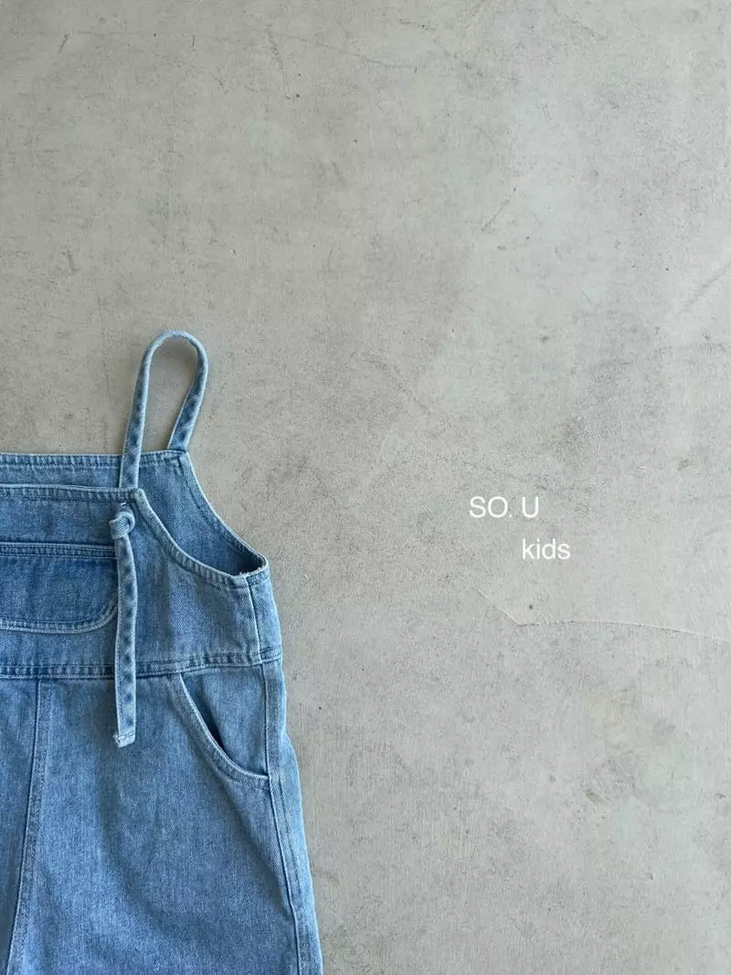 So U - Korean Children Fashion - #childrensboutique - String Denim Dungarees Pants - 11