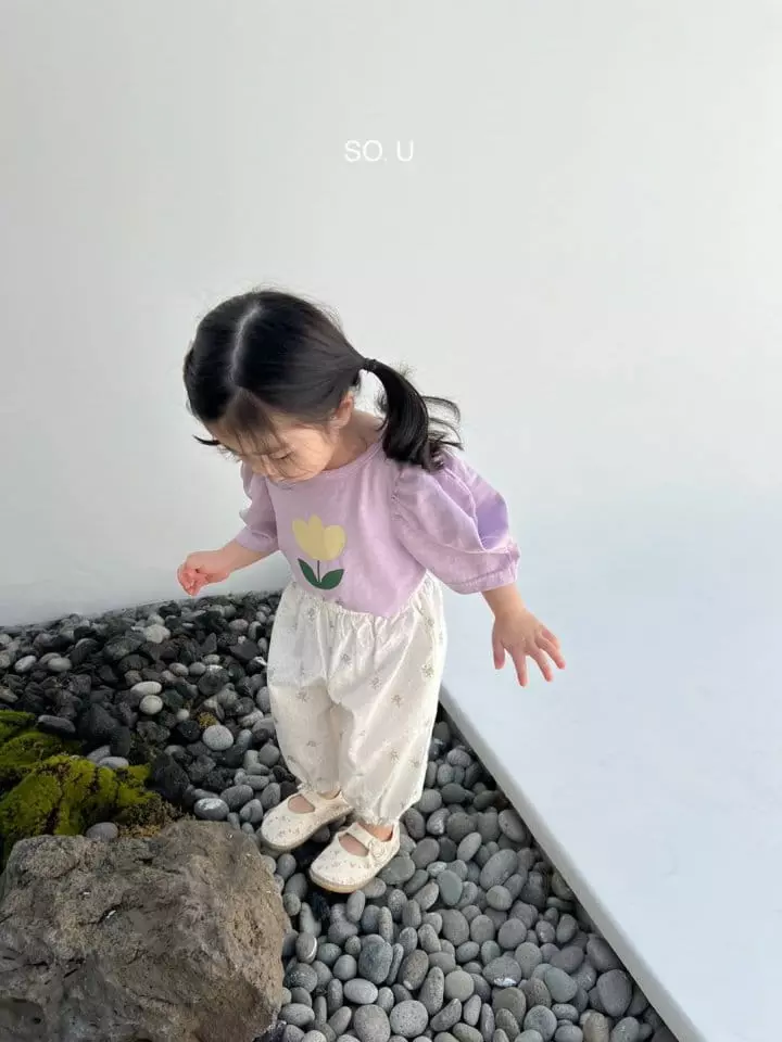 So U - Korean Children Fashion - #designkidswear - Flower Puff Sleeves Tee - 9