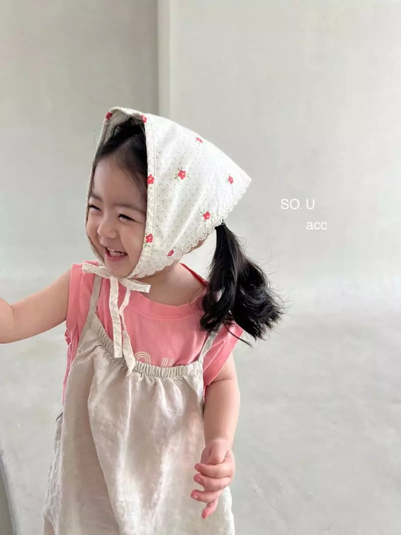 So U - Korean Children Fashion - #discoveringself - Small Flwoer Scarf - 2