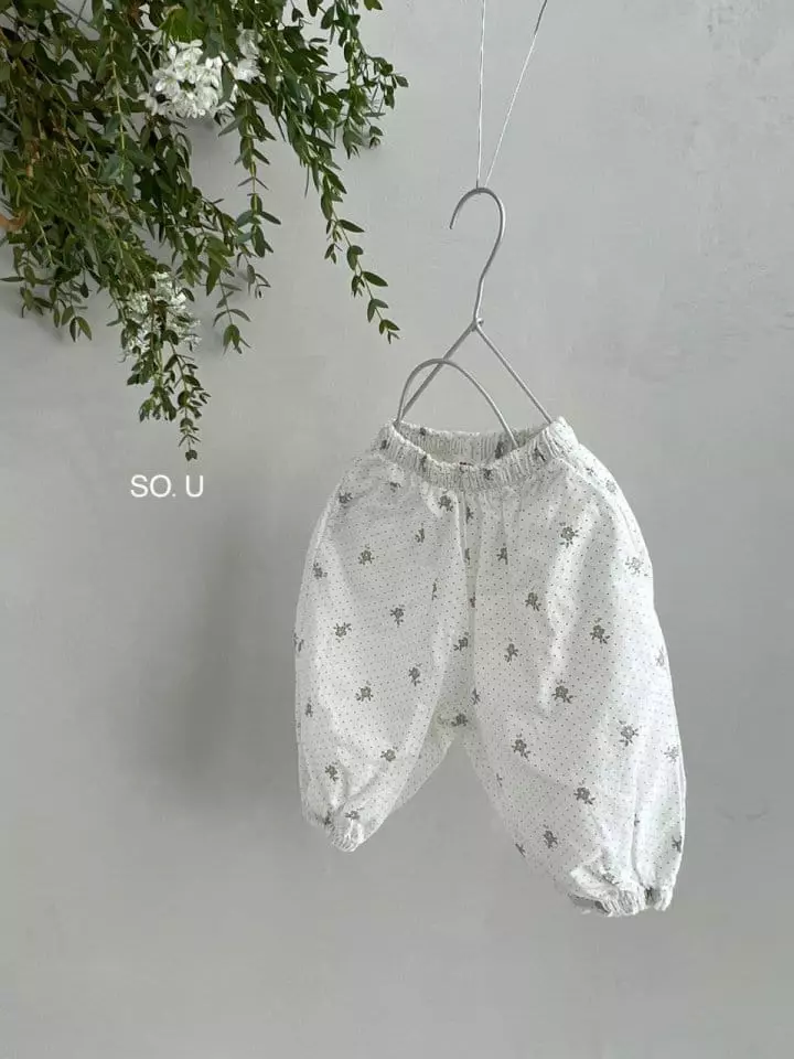 So U - Korean Children Fashion - #fashionkids - Small Flower Pants - 12