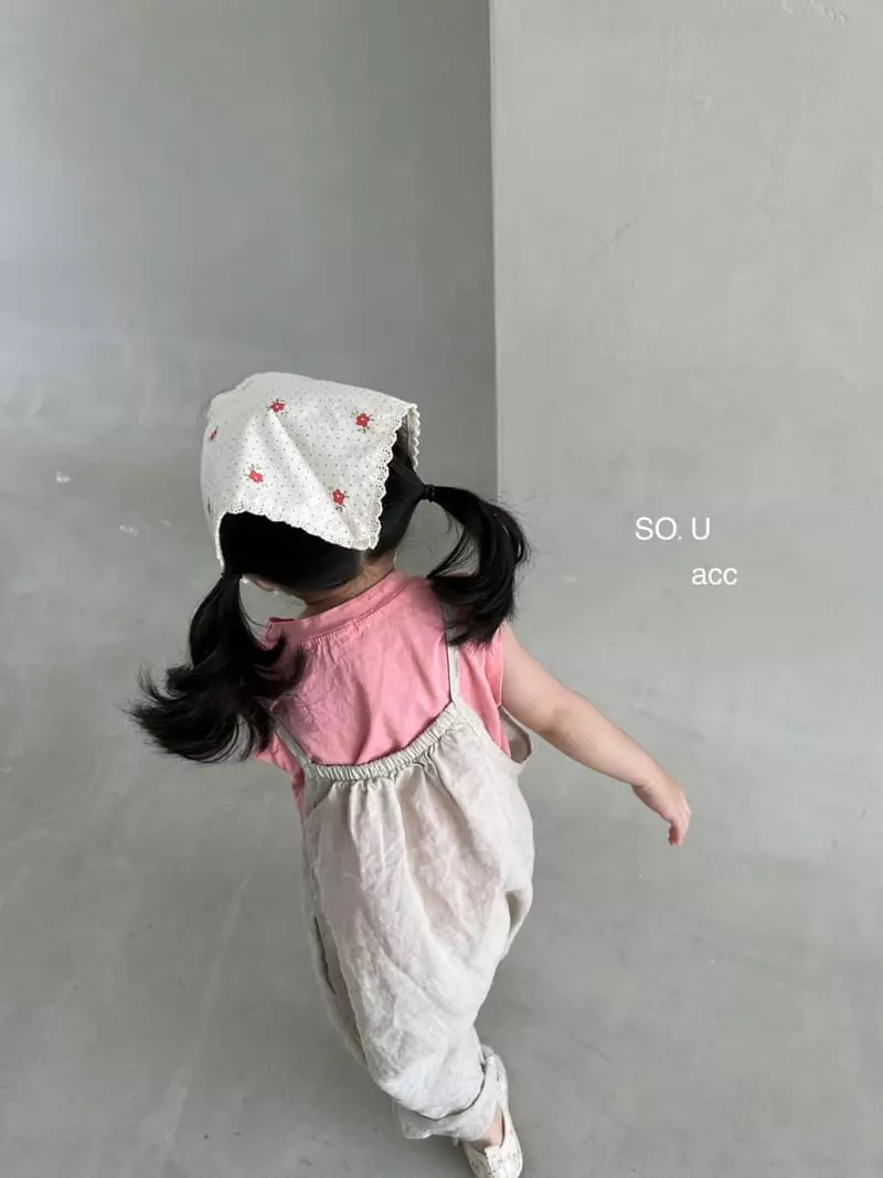 So U - Korean Children Fashion - #fashionkids - Small Flwoer Scarf - 3
