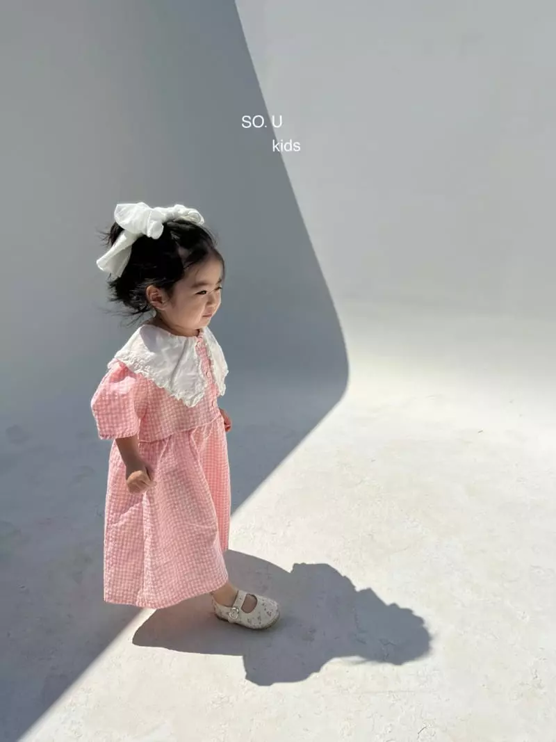 So U - Korean Children Fashion - #fashionkids - Sailor Check One-piece - 2