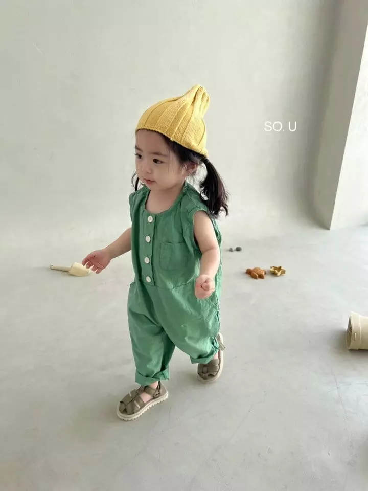So U - Korean Children Fashion - #fashionkids - Butter Overalls Bodysuit - 4