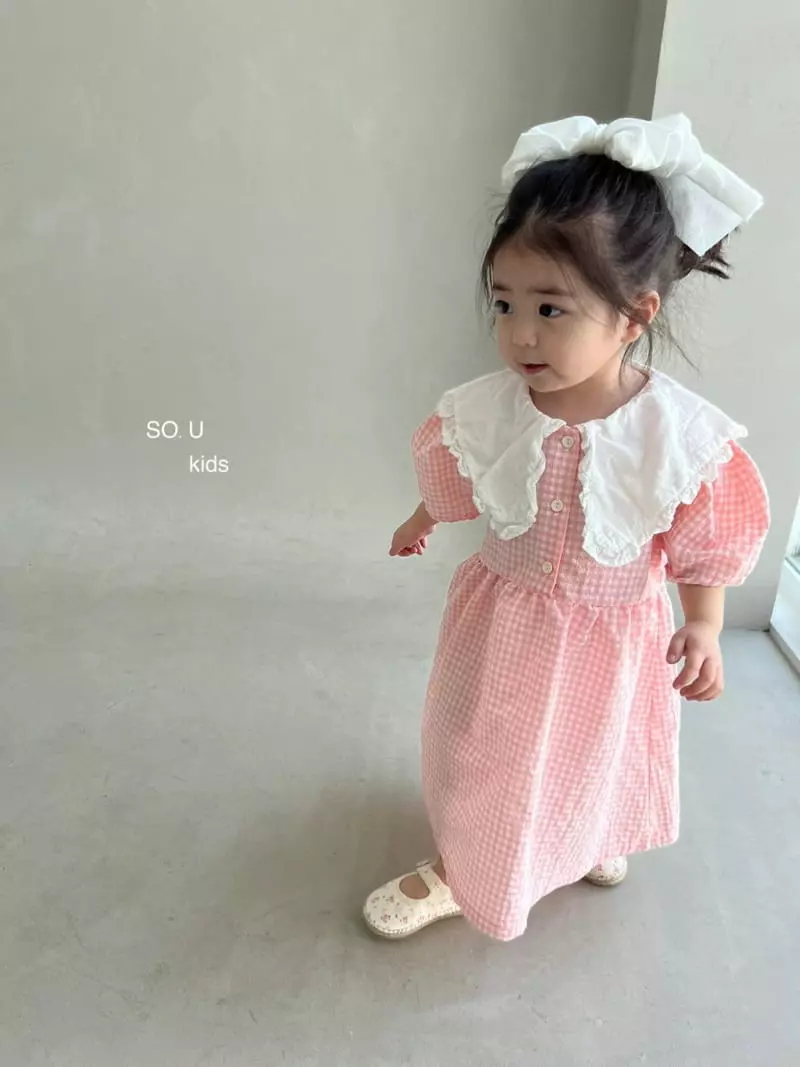 So U - Korean Children Fashion - #kidsshorts - Sailor Check One-piece - 4