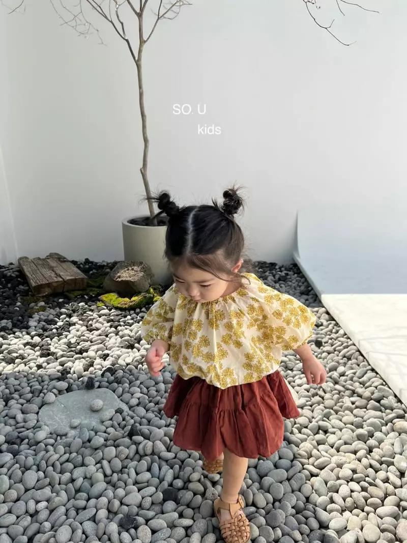 So U - Korean Children Fashion - #kidsstore - Flower Crop Blouse - 2