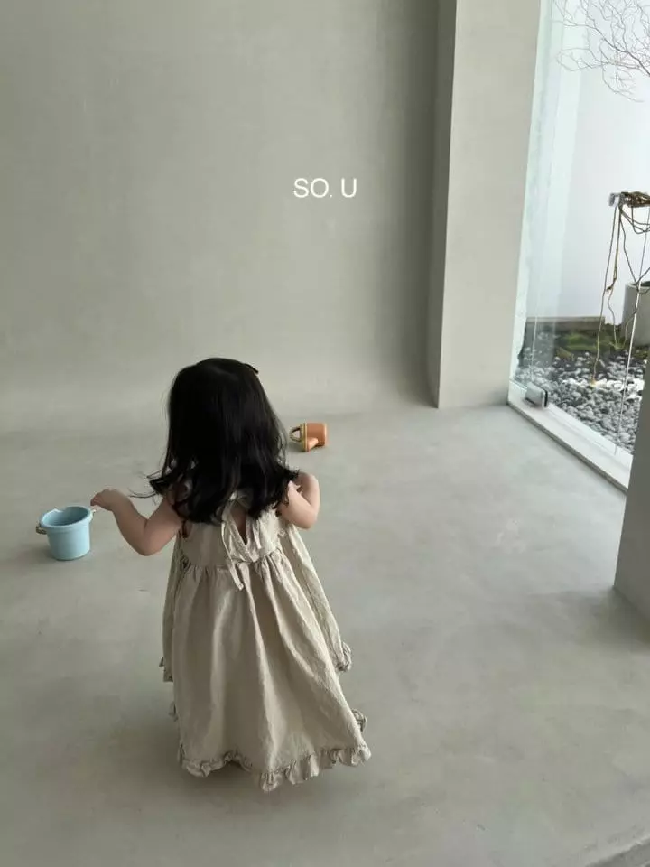So U - Korean Children Fashion - #kidzfashiontrend - Back Ribbon Wing One-piece - 2