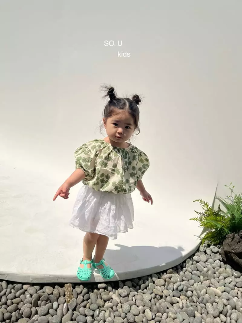 So U - Korean Children Fashion - #kidzfashiontrend - Flower Crop Blouse - 3