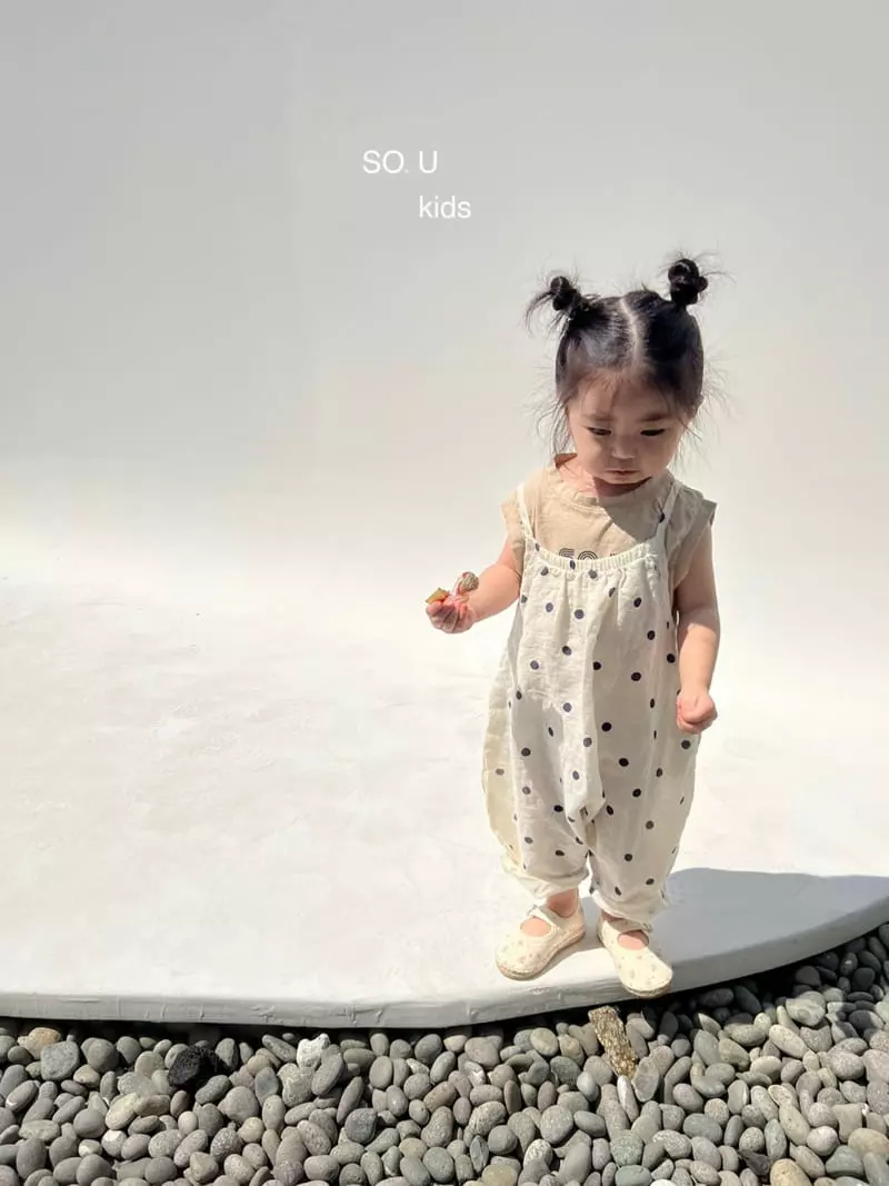 So U - Korean Children Fashion - #littlefashionista - Shrring String Jumpsuit