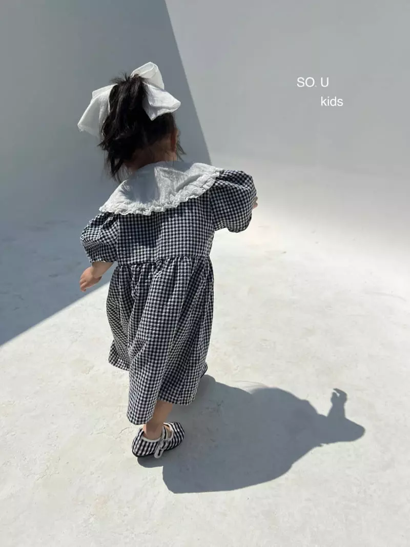 So U - Korean Children Fashion - #littlefashionista - Sailor Check One-piece - 7