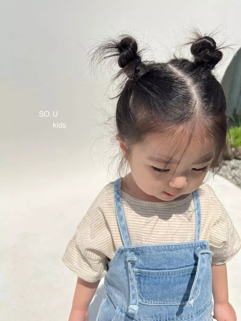So U - Korean Children Fashion - #Kfashion4kids - Stripes Piping Pocket Tee - 4