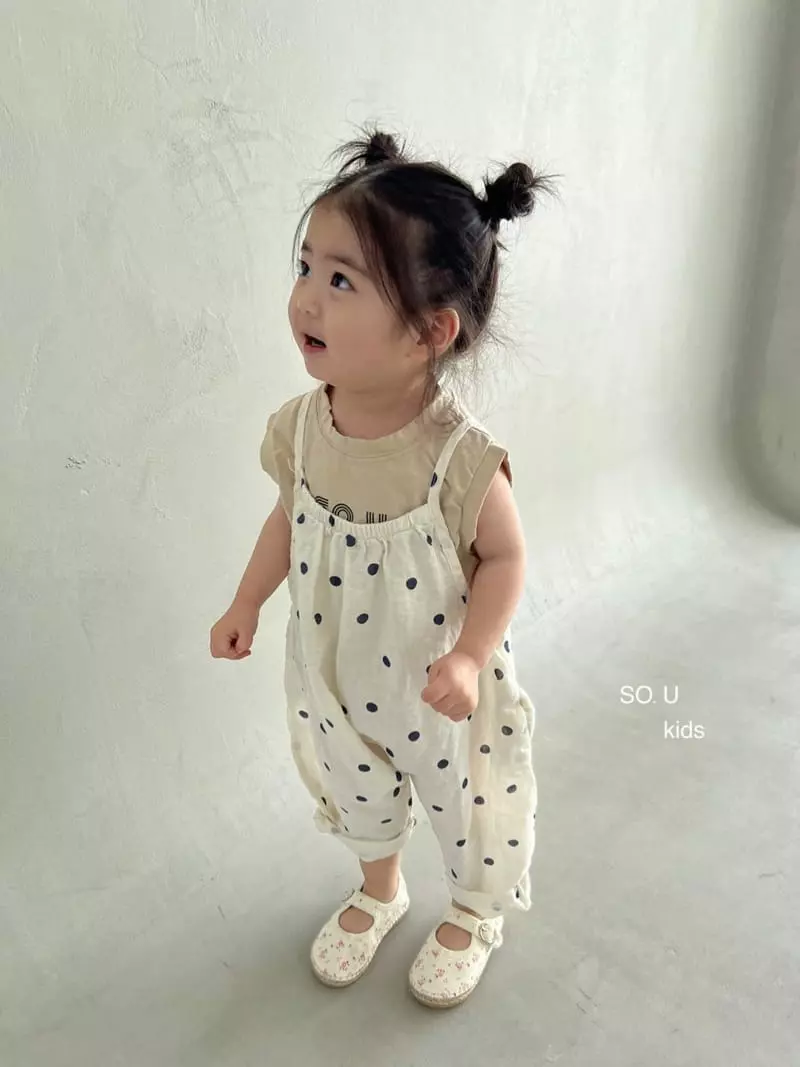 So U - Korean Children Fashion - #magicofchildhood - Shrring String Jumpsuit - 2
