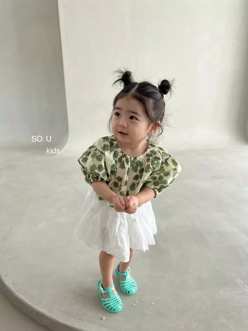 So U - Korean Children Fashion - #magicofchildhood - Flower Crop Blouse - 6