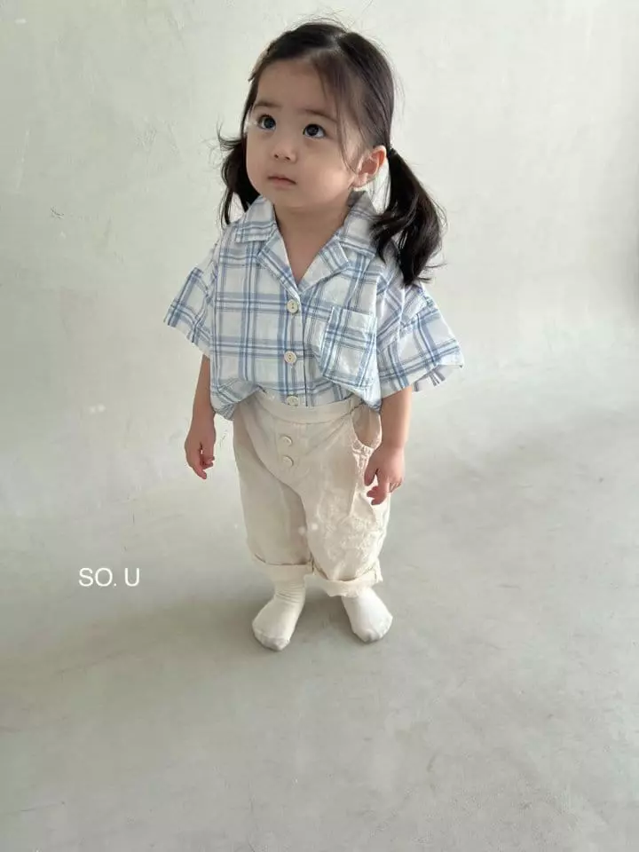 So U - Korean Children Fashion - #minifashionista - Button Pants