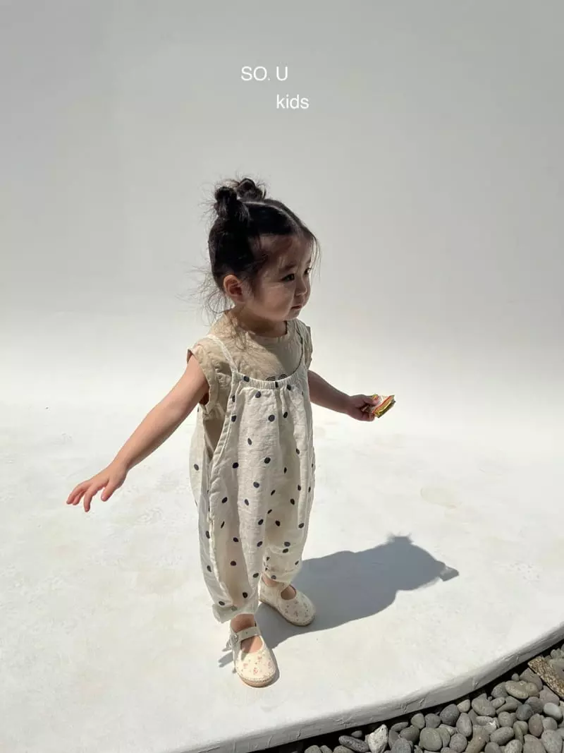 So U - Korean Children Fashion - #minifashionista - Shrring String Jumpsuit - 3