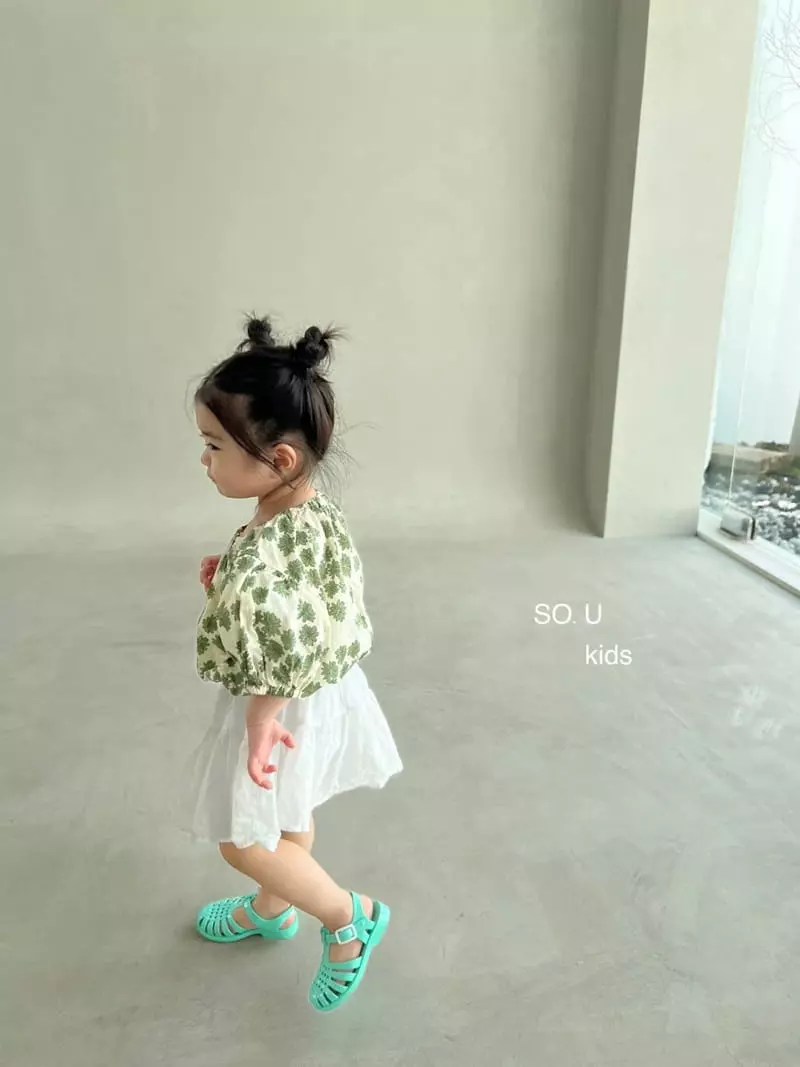 So U - Korean Children Fashion - #minifashionista - Flower Crop Blouse - 7