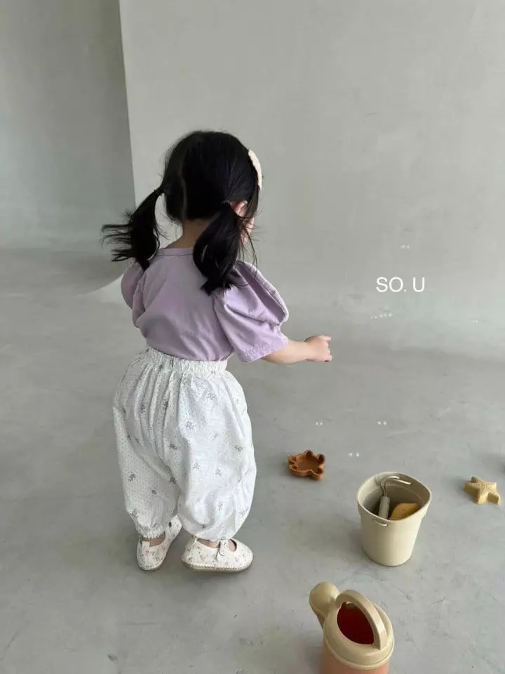 So U - Korean Children Fashion - #prettylittlegirls - Small Flower Pants - 6