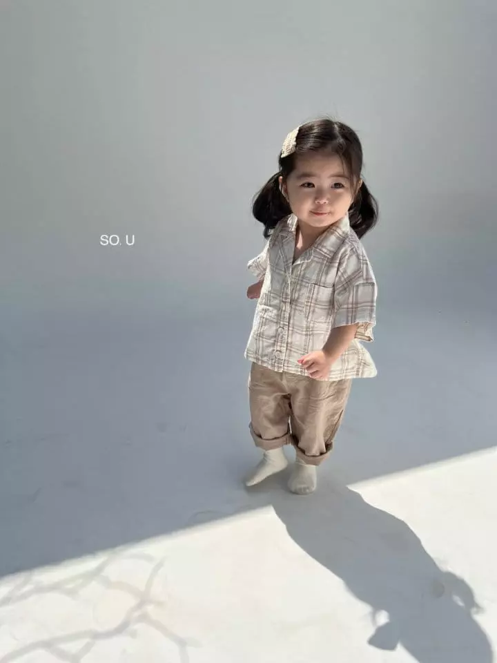 So U - Korean Children Fashion - #prettylittlegirls - Check Pocket Skirt