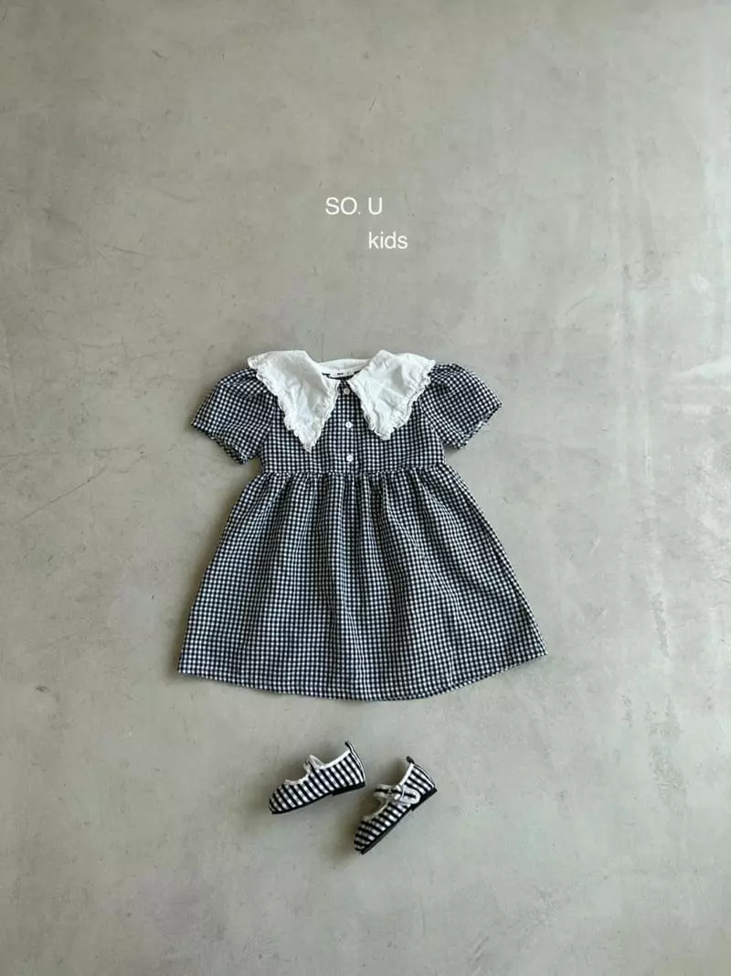 So U - Korean Children Fashion - #prettylittlegirls - Sailor Check One-piece - 10