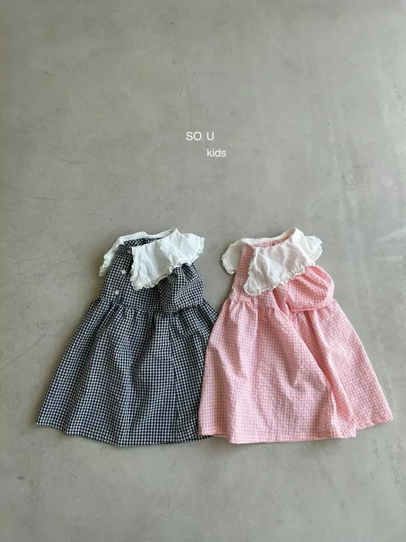So U - Korean Children Fashion - #todddlerfashion - Sailor Check One-piece - 11