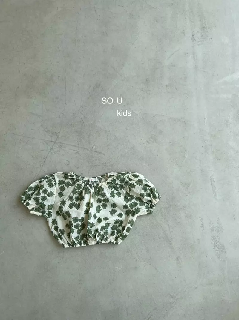 So U - Korean Children Fashion - #todddlerfashion - Flower Crop Blouse - 9