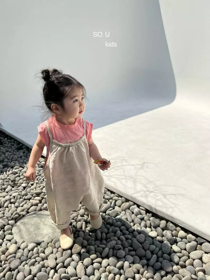 So U - Korean Children Fashion - #toddlerclothing - Shrring String Jumpsuit - 6