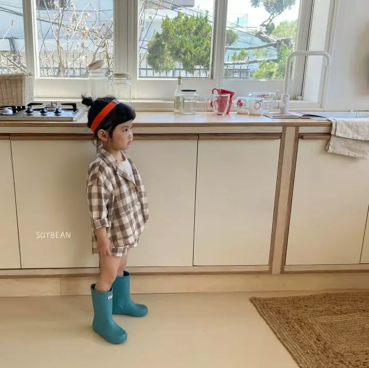 Soybean - Korean Children Fashion - #Kfashion4kids - Washing London Boy Top Bottom Set - 3