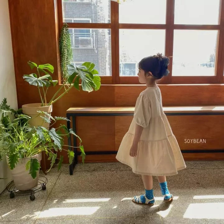 Soybean - Korean Children Fashion - #Kfashion4kids - Linen Washing One-piece - 3