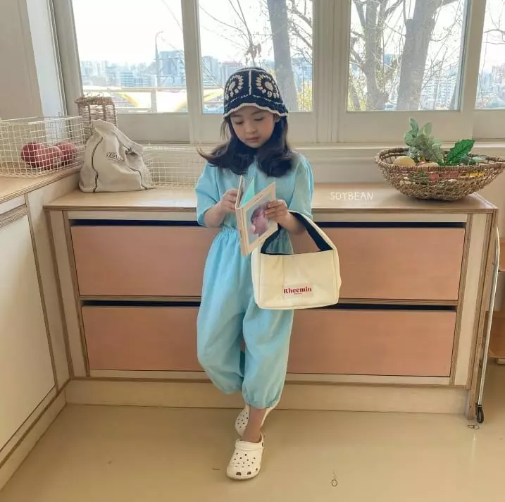 Soybean - Korean Children Fashion - #prettylittlegirls - Country Linen Top Bottom Set - 4