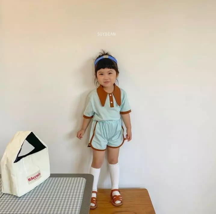 Soybean - Korean Children Fashion - #childofig - Ping Pong Collar Top Bottom Set - 7