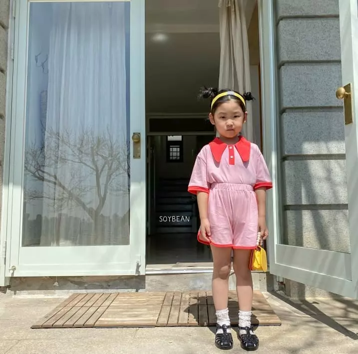 Soybean - Korean Children Fashion - #childofig - Ping Pong Collar Top Bottom Set - 8