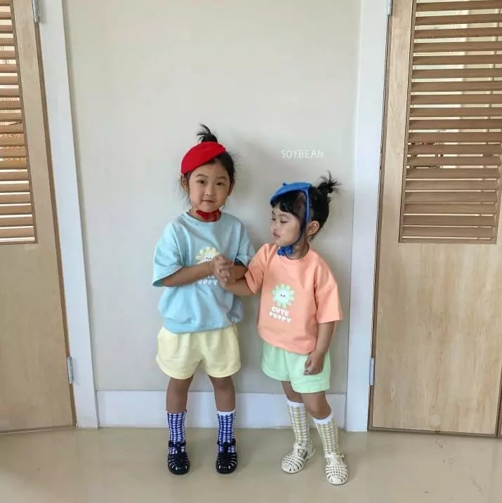 Soybean - Korean Children Fashion - #childofig - Flower Puppy Top Bottom Set - 6