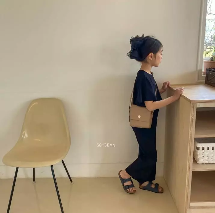 Soybean - Korean Children Fashion - #childofig - Wind Pleats Top Bottom Set - 5