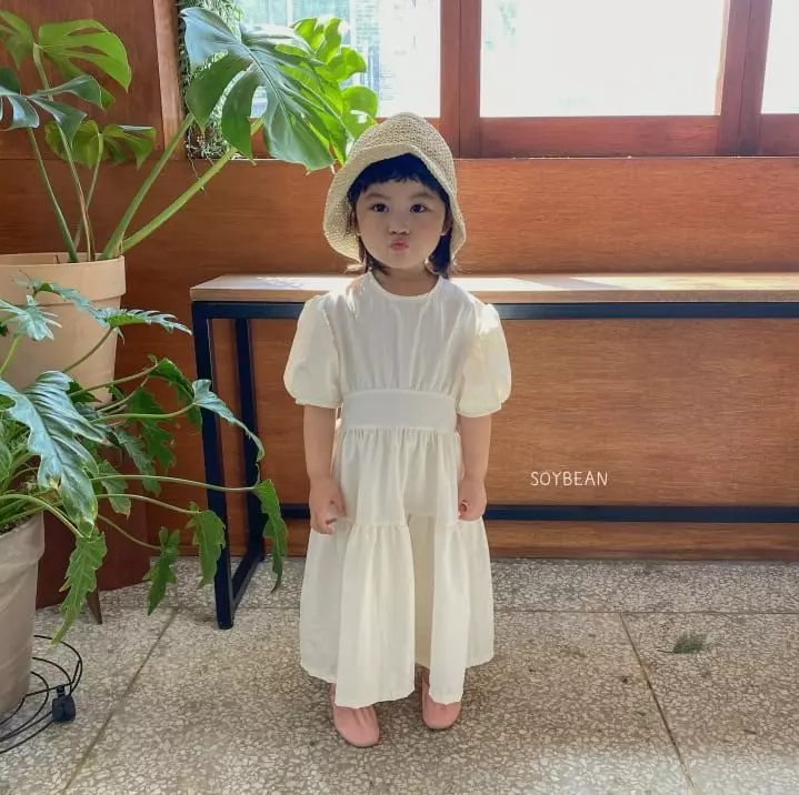 Soybean - Korean Children Fashion - #childrensboutique - Cool Shirring Puff One-piece