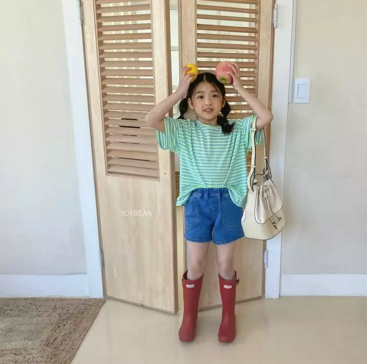 Soybean - Korean Children Fashion - #childrensboutique - Vivid Stripes Tee - 4
