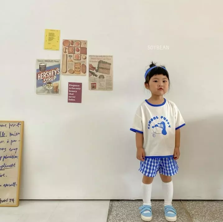 Soybean - Korean Children Fashion - #designkidswear - School Puppy Top Bottom Set - 12